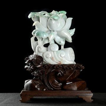 昭仪涅磐·拈花翡翠摆件