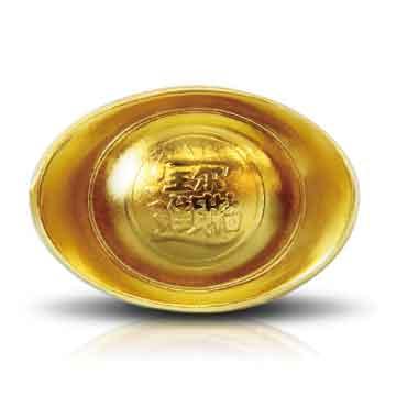 【投资】百泰投资金元宝 足金9999 100g