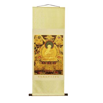 【收藏】《阿弥陀佛》唐卡金绢画